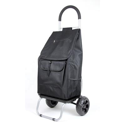 China Portable Unfolding Trolley Shopping Bag Dotted Shopping Bag Trolley Promotional Shopping Bag On Wheels for sale