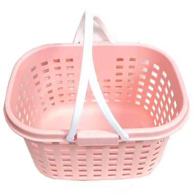 China Brand New Plastic Shopping Goods PP Basket Holding Basket Supermarket Shopping Basket Two Sizes for sale