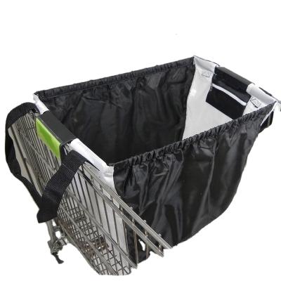 China Superamrket Polyester Grocery Folding Reusable Folding Shopping Cart Bags Organizer for sale