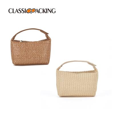 China Fashion PP Grass Cosmetic Bag For Ladies On Business Travel Airplane Makeup Bag Portable Travel Bag for sale