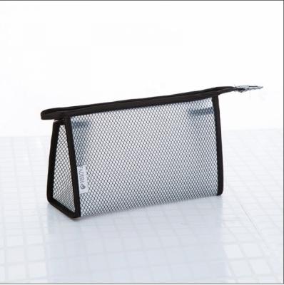 China Fashoion mesh cosmetic PVC transparent mesh bag storage bag foreign trade anti-washing custom large capacity for sale