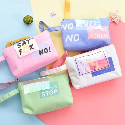 China Small Makeup Bag Mini Clear PVC Travel Jelly Color Cosmetic Bag Eco-friendly Cute Clear Custom Makeup Bag for sale