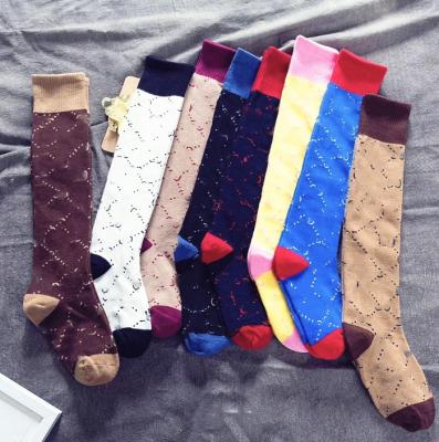 China - 2022luxury socks supper embroidery cotton socks supper Hanees sports socks for men and women nylon stockings sexy legs casual for sale