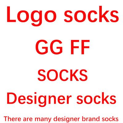 China - Fashion trend bangs brand designer Socks Gold Silk cotton letter socks for sale