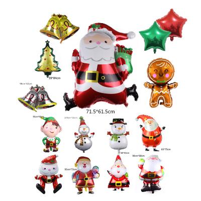 China Large Party Christmas Foil Balloons Party Decoration Santa Reindeer Snowman Elk Christmas Tree Balloon for Winter Theme Party Supplies for sale