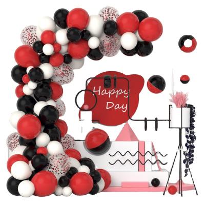 China Garland Arch Kit 120 Pcs Confetti Latex Party Red White Balloon Set Party Balloons For Halloween Birthday Party Decorations for sale