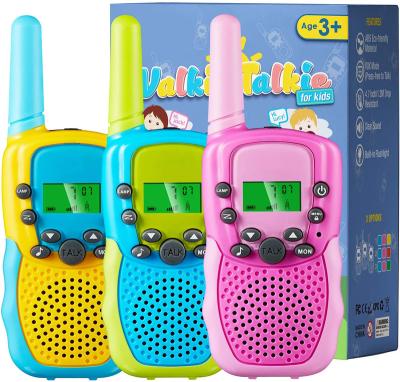 China Hot Selling ABS Long Range T388 Walkie Talkie For Kids 3 Pack 22 Channels 400-470MHz Walkie-Talki for sale