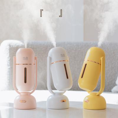 China Mini Size New Design Portable USB 180 Degree Rotation Mute Bedroom Humidifier Mini Automatic Humidifier Desktop Household for sale