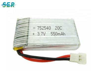 China flache Batterie 3.7V 550mAh 20C Raten-RC, Hobby 702030 der Hubschrauber-Mikrobrummen-Batterie-752540 zu verkaufen