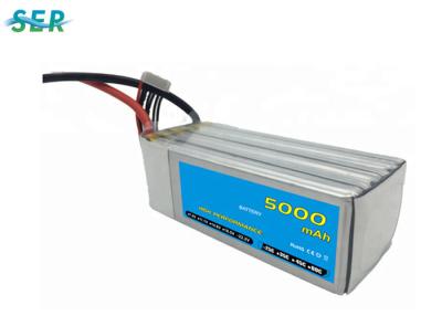 Chine vie de cycle élevée du taux 25C 22.2V de décharge de capacité de batterie de voiture de 5000mAh RC la longue à vendre