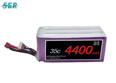 China Alta batería de LiPO de la descarga, batería 22.2V 4400mAh 35C del helicóptero de 6S1P RC en venta