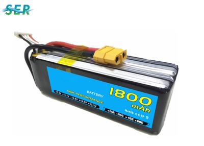 China Wieder aufladbare RC-Autobatterie 35C 14.8V 1800mAh Li Polymer For Mini Helicopter/Flugzeug zu verkaufen