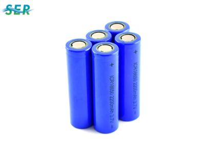 China Het lange Lithium Ion Battery 18650 van het Cyclusleven de Navulbare ICR18650 Cel van 3.7V 2200mah Te koop