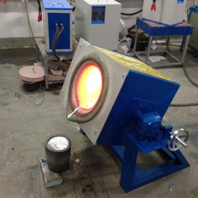 China 50kg Energy Saver Energy Saver Tilting Type Metal Smelting Electric Induction Industrial Boiler For Copper Gold for sale