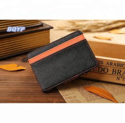 China Magic PU Men's Money Clip Pocket Money Wallet For Boys for sale