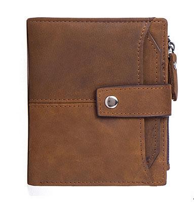 China RFID Leather Shorts Multiple Card Slots Card Wallet For Boys Business Present Leather Wallet for sale