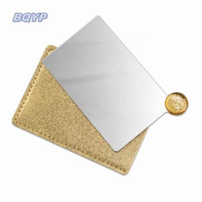 China Shatterproof Pocket Mirror Stainless Steel Make Up Mirrors Dressing Table Mirror for Travel Handbag Travel Compaci Pocket Cosmetic Mirrors for sale