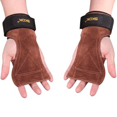 China Casual Genuine Leather Fitness Gloves Weight Lifting Gym Fitness Gloves for sale