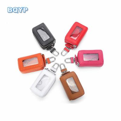 China Vintage Size Quality OEM Unisex Genuine Leather Portable Car Key Holder for sale