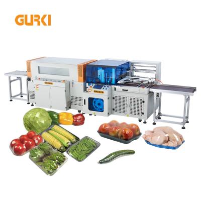 China Gurki GPL-5545CI+GPS-5030LW China Automatic Food Wrapping Machine Top Shrink for sale