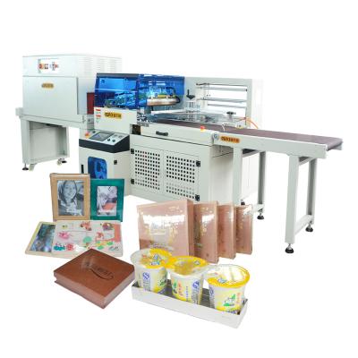 China Fully Automatic Food Gurki L-bar Sealing And Shrinking Machine for sale