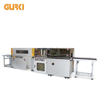 China Gurki GPL-5545H+GPS-5030LW POF Automatic Food Shrink Film Package Machine for sale