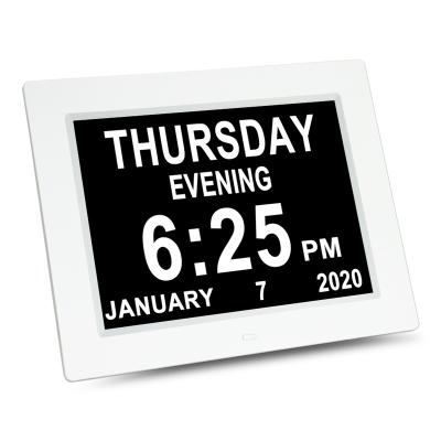 China Memory Loss 8 Calendars Reminder 10 Inch Clock For Dementia Or Alzheimer Older Seniors Digital Calendar Clock for sale