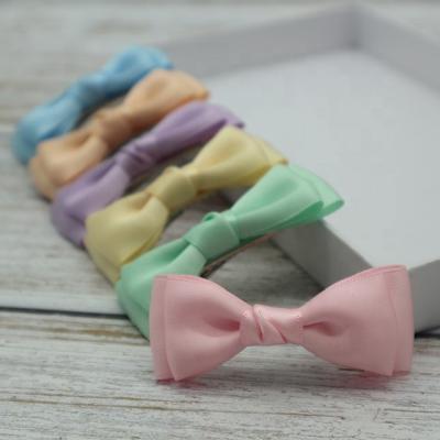 China European and American style cute baby satin bow hair clip, Mini Bow Flower For Hair accessories for sale