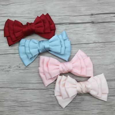 China School three layers silk bows, wholesale school girl decorative bow, satin hair bows for sale