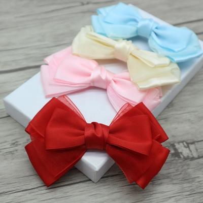 China Handcrafted School Satin Organza Bows For Hair, DIY Headwear Bows Wholesale for sale