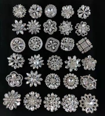 China Crystal Wholesale different designs rhinestone brooch crystal, rhinestone embellishments for wedding for sale