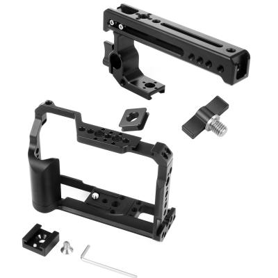 China Protect Action Cameras China Factory Aluminum Alloy Handle Rig Stabilizer Rail Rod System Kit Dslr Camara Top Cage for sale