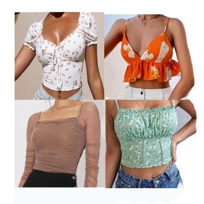 China 2022 Advent Clothing Assorted Cotton/Polyester Ropa Shein Wholesale Fashion Loose Shein Blouses Shein Bales for sale