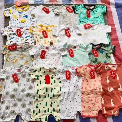 China Wholesale cotton cheap clothing clearance cotton summer running baby/cotton low price baby romper clothes jumpsuit for sale