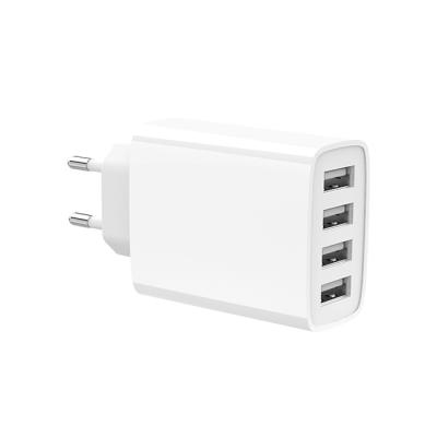 China 28.6mm*51.6mm*76.3mm 4usb 5v5.4a 3aeu US Plug Travel Charger Dual Usb Wall Charger For iPhone 13 for sale