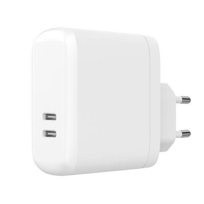 China 65.0mm*28.0mm*72.0mm RU Multi-Pin EU AU USA KS Plug USB C PD 60W Wall Charger Dual Port Type C Fast Charging Travel Charger For iPhone Pro Max 13 for sale