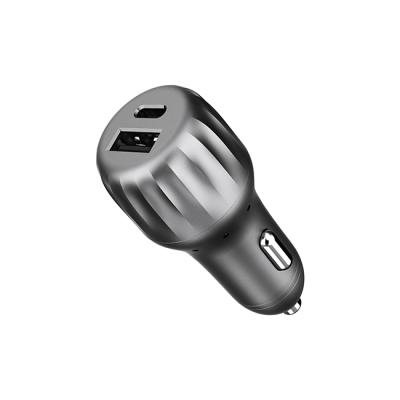 China Mobile Phone Design 2 Car Charger New Type-C Palladium 65W Left And Fast QC 3.0 18W Car USB Charger Aluminum Support Fast Charging The iPhone 13Pro for sale