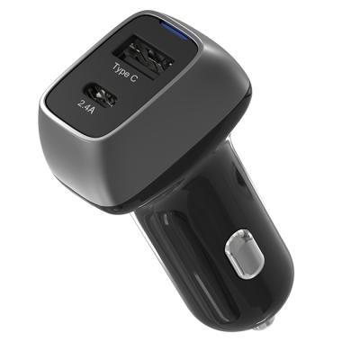 China Universal Mobile Phone 2.4a Usb Car Charger Type Mini Pd 20W Dual C2 Port Fast Fast Car Charger For iPhone 13 pro for sale