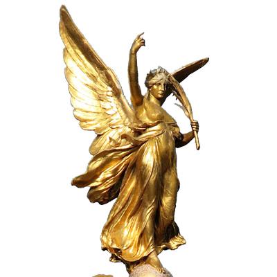 China Europe Large Life Size Bronze Angel Sculpture Garden Outdoor for sale