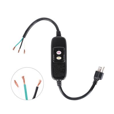 China European Standard Consumer Electronics 230V GFCI Manual Reset 15Amp Integrated Power Supply Loose Tie End 14/3 Gauge SJTW Extension Cord for sale