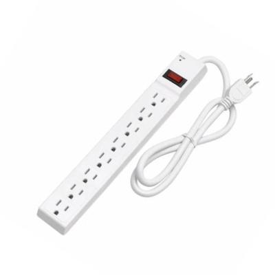 China Residential/Multi-Purpose 8 Outlet Power Strip with 350 Joule Surge Protector 6 Foot Long Extension Cord for sale