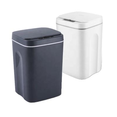 China WITH LID Wholesale 14L Touchless Smart Automatic Sanitary Trash Can Waste Bin Waste Bin With Sensor Smart Trash Bin for sale