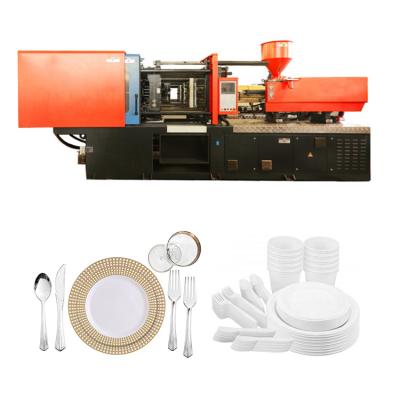 China ONGO Horizontal Automatic Plastic Tableware Injection Molding Machine Price With Servo Motor Energy Saving for sale