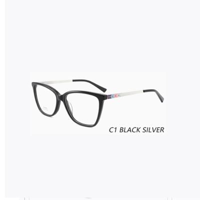 China Fashion Sunglasses Acetate Metal Frame Glass Men Women Spectacle Glasses Frames for sale