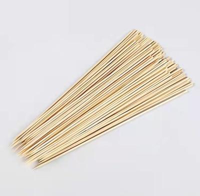 China Long Easily Cleaned Bamboo BBQ Sticks For BBQ , Teppo Bamboo BBQ Paddle Large Wooden Stick Skewer 40 Cm for sale