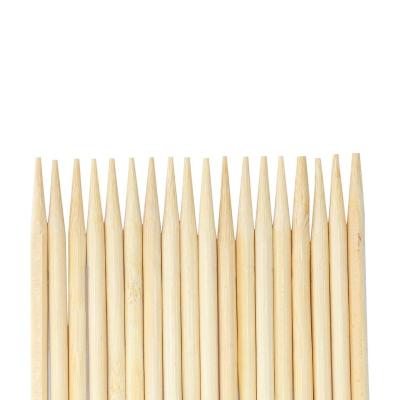 China Heat Resistance Bamboo BBQ Sticks Round Bamboo Skewers Sticks Maker for sale