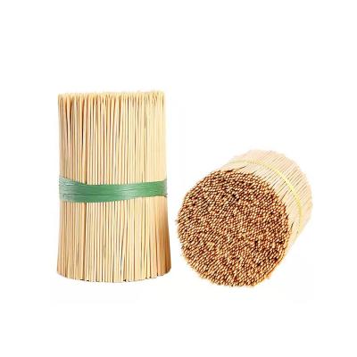 China Wholesale Customized 10inch 12inch 2.5mm Easily Cleaned Bamboo Marshmallow Bamboo Roasting Sticks Disposable Skewers For Grill for sale