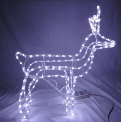 China Commercial Outdoor Use 3D Christmas Decoration Reindeer Pattern Light With Rope Ligh tFor Your Garden Park Decoration for sale