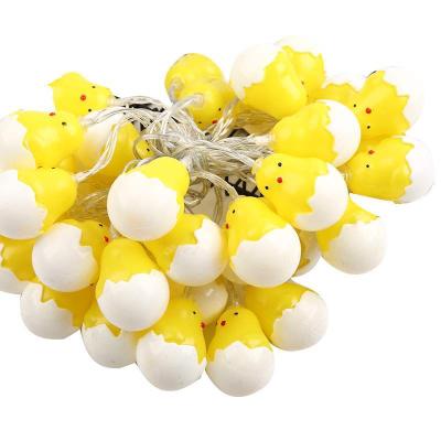 China Indoor Holiday Party Children's Chicken Eggshell String Light Chick Easter Home Decor Battery Box Lantern for sale