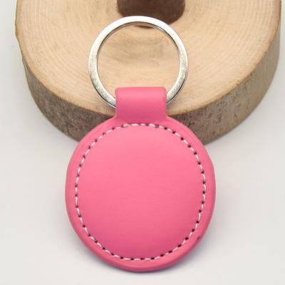 China ALL leather key chain customized design around colorful leather key chain with car logo name for sale for sale